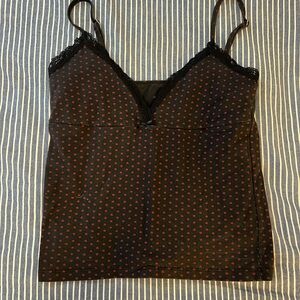 Brandy Black and Red Polka Dot Camisole